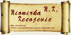 Miomirka Kecojević vizit kartica